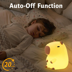 Attivolife Capybara night light dimmable control close-up shows touch sensitivity.
