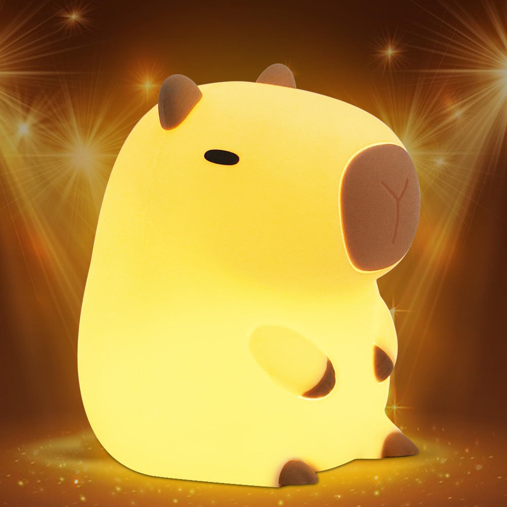 Attivolife Capybara night light front view glows softly for bedtime calm.