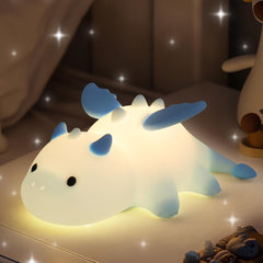 Attivolife Dragon Night Light close-up shows friendly design for kids' bedside mood.