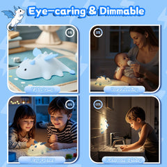 Attivolife Dragon Night Light warm light with adjustable brightness helps tailor bedtime ambiance.