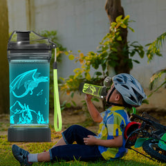 Attivolife Dragon Watter Bottle wide-mouth opening for easy ice cubes and cleaning