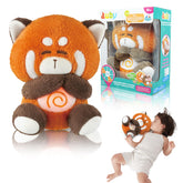 Auby Red Panda toy cover for safe, cuddly newborn snuggles.