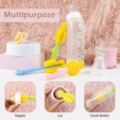 AUEAR pacifier sponge brush pink with high-density sponge for effective cleaning