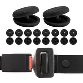 Augeny seat belt button stop packaging shows quick universal fit for cars.