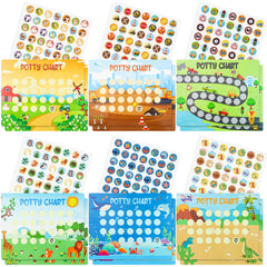 Augisteen potty chart animal theme poster engages toddlers during potty training