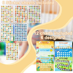 Augisteen potty chart farm theme poster promotes daily bathroom habits