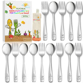 AUOIKK crocodile spoons designed for easy feeding and kid-friendly grip.