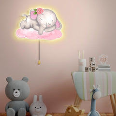 Aurelema Elephant Night Light wall-mounted for cozy nursery illumination.