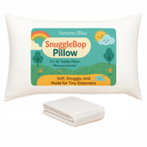 Autumn Bliss Co toddler pillow 13x18 close-up cover shows soft cotton material for gentle skin