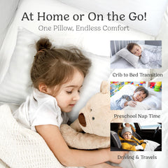 Autumn Bliss Co toddler pillow soft organic cotton cover emphasizes breathable comfort
