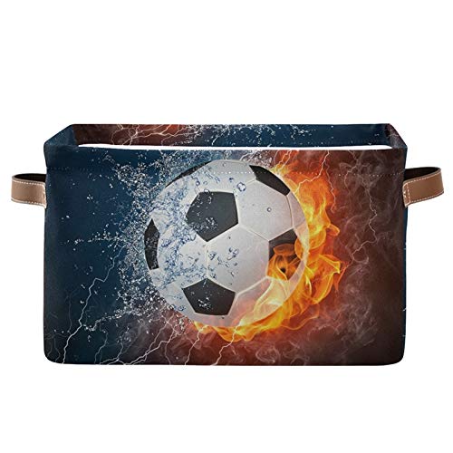AUUXVA Seulife football-fire-water basket front view shows sturdy frame for lasting storage