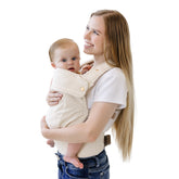 Ava & Oliver essential baby carrier front carry view for hands-free errands.