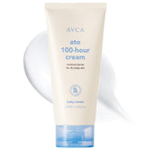 AVCA Ato 100-Hour Baby Cream bottle shows long lasting moisture for dry, sensitive skin.