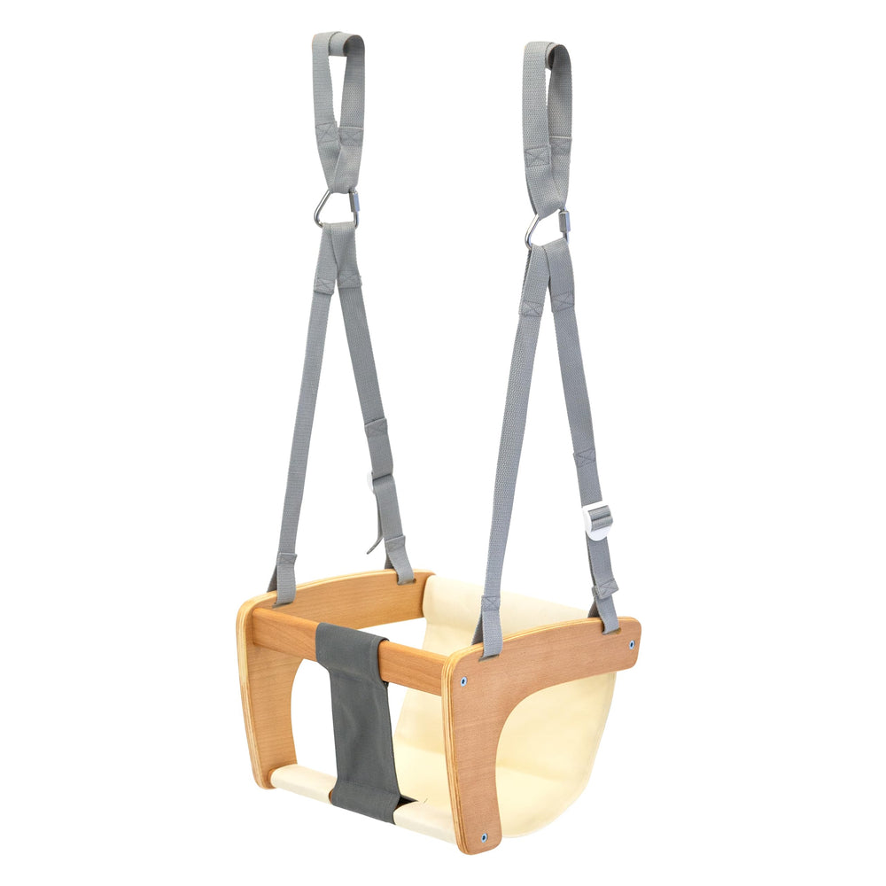 AVDAR toddler swing chair with beechwood frame offers sturdy indoor playtime