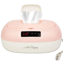 Avec Maman La Caresse wipe warmer with digital display showing precise heat control for comfy wipes