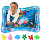 AVEC MAMAN tummy time mat blue with center water for interactive play