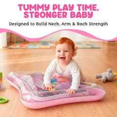 AVEC MAMAN Tummy Time Water Mat center water-filled panel engages baby sensory play and motor coordination