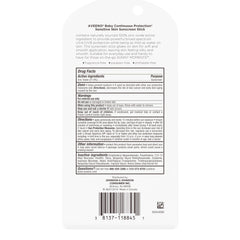 Aveeno Baby 100% zinc oxide active—natural mineral barrier against sun.