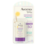 Aveeno Baby sunscreen stick for the face provides gentle mineral protection.