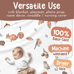 Avenlo milestone blanket soft-fleece: cozy surface for cuddles and photography.