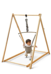 Folded compact design of the Avenlur Tulip Bouncer enables easy storage.