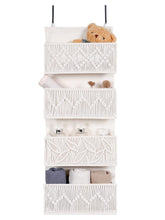 Avidanza leaf-weaving door organizer showcases chic, space-saving storage for toiletries.