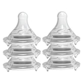 Avima Baby anti colic nipple close-up shows dual flow valves for paced feeding