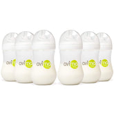 Avima Baby bottle wide neck six-pack for easy cleaning and feeding.