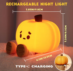 Avolend pumpkin night light warm glow enhances bedtime atmosphere.