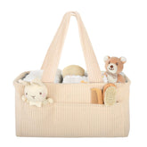 Avomosk diaper caddy with large capacity for diapers and wipes, ideal for nurseries.