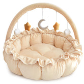 Avrsol Baby Play Gym front view beige promotes safe, engaging newborn play