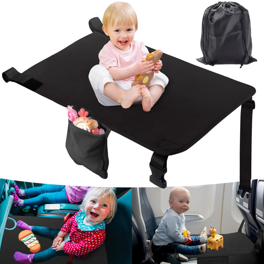 AWAHITAWA toddler airplane bed setup for quick, comfortable seat extension on flights.