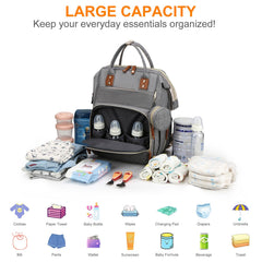 Awanhe diaper bag waterproof-fabric protects contents from spills and rain.