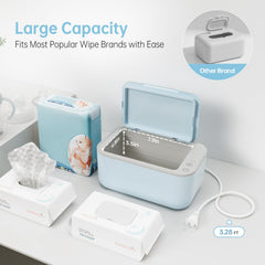 Awesmom wipe warmer blue 150-wipe capacity for busy diaper changes