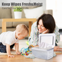 AWGOU wipes case features transparent body for easy monitoring.