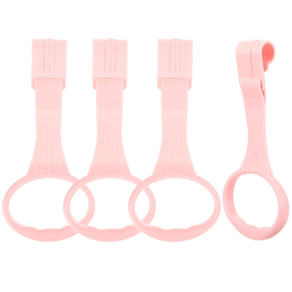 Awleynz baby playpen pink pull-up ring installed provides stable standing support.