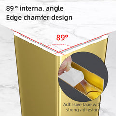 Awvob aluminum trim edge-guard in gold enhances furniture edges while guarding against knocks.