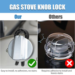 Axfvd child-proof stove locks demonstrate practical, everyday kitchen use.