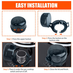 Axfvd stove knob covers installed on a kitchen knob example