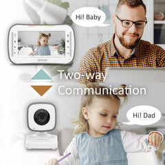 Axvue night vision view enables checking baby in dim light.