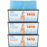 AYKEME 90-bags diaper pail refills packaging for seamless disposal.