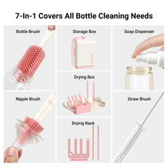 aynmer cup lid cleaner brush reaches tight lids for thorough surface cleaning.