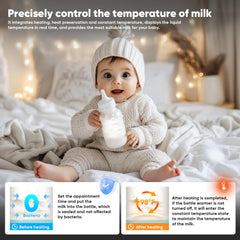 azopesy portable bottle warmer six timer modes for precise heat duration control