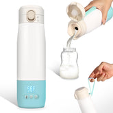 Azopesy portable bottle warmer with digital display shows real-time temperature for accurate feeding.