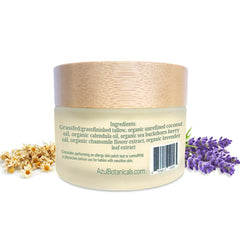AzulBotanicals Baby Tallow Balm whipped texture demonstrates smooth application for sensitive skin.
