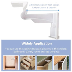 AZZS installed cabinet lock on door keeping cabinets secure for toddlers.