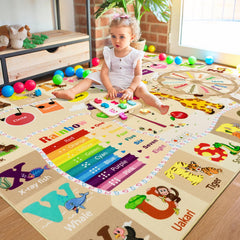 B BENRON rug with non-slip backing for added stability during playtime.