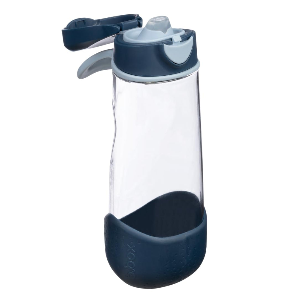 b.box 20 oz sport spout bottle triangle grip makes it easy for kids to hold securely.