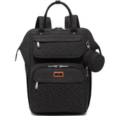 BabbleRoo diaper bag backpack front view showcases spacious 26L capacity for on-the-go essentials.