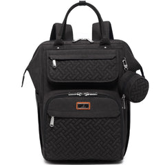 BabbleRoo diaper bag backpack front view showcases spacious 26L capacity for on-the-go essentials.